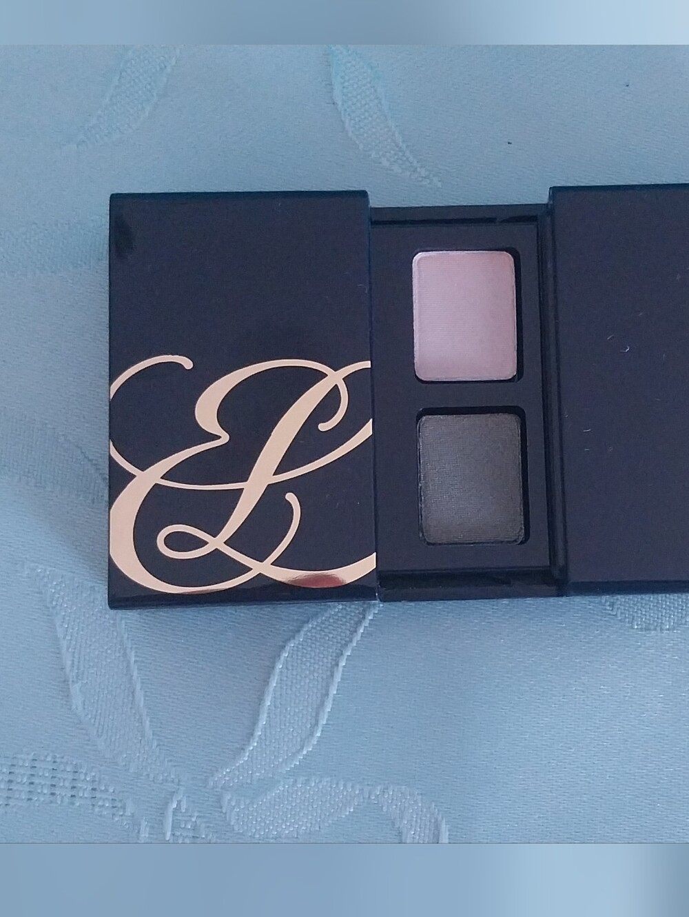 Estée Lauder Compact Eyeshadow Duo - Navy Case with Cream & Bronze Shades